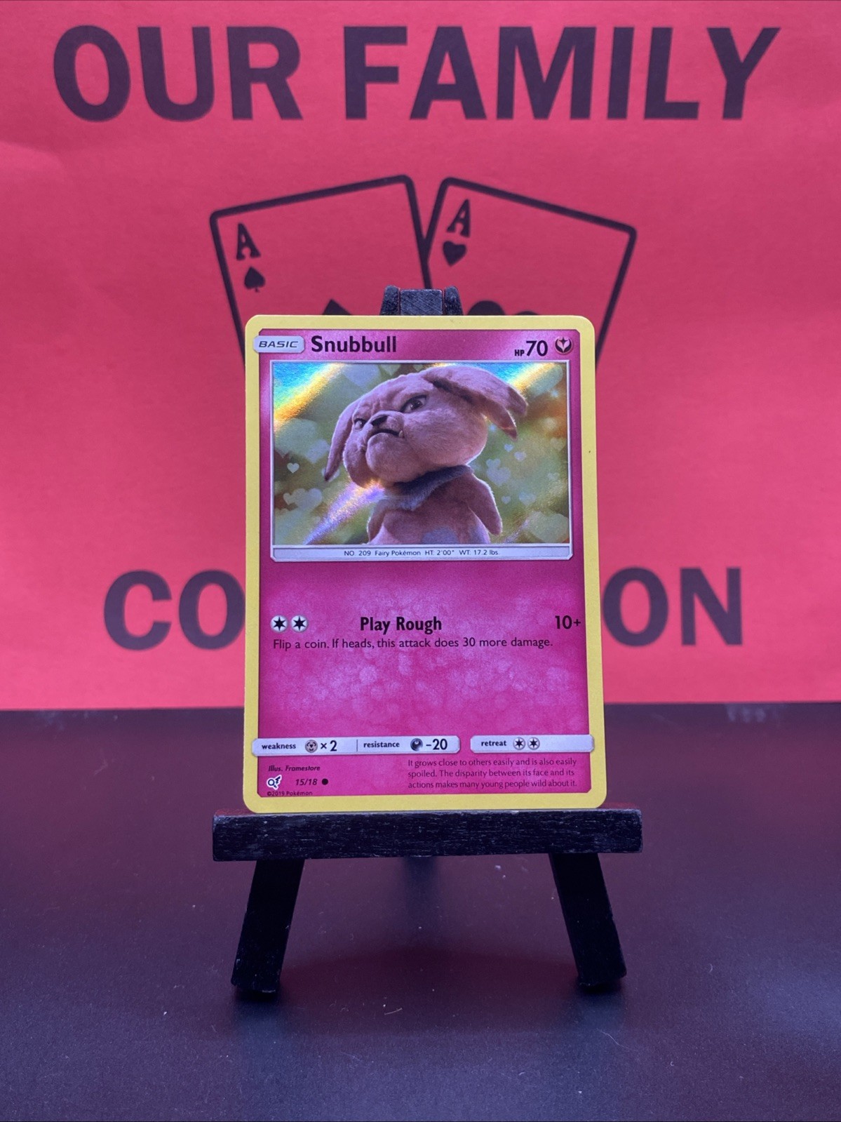 Pokemon Snubbull 15/18 Holo Detective Pikachu Pokémon TCG Holo Common 2019 NM