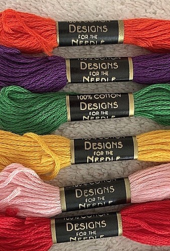 Designs for the Needle Embroidery Floss Cotton 11 Skeins Assorted Colors - Picture 4 of 8
