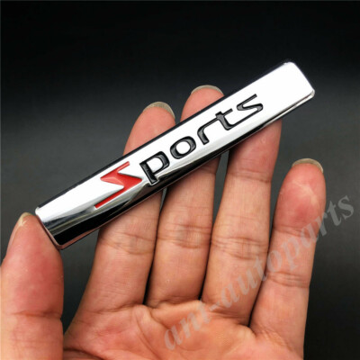Metal Racing Emblems Car Emblem Chrome Metal Sport Racing Car Side Fender Emblem Badge ...