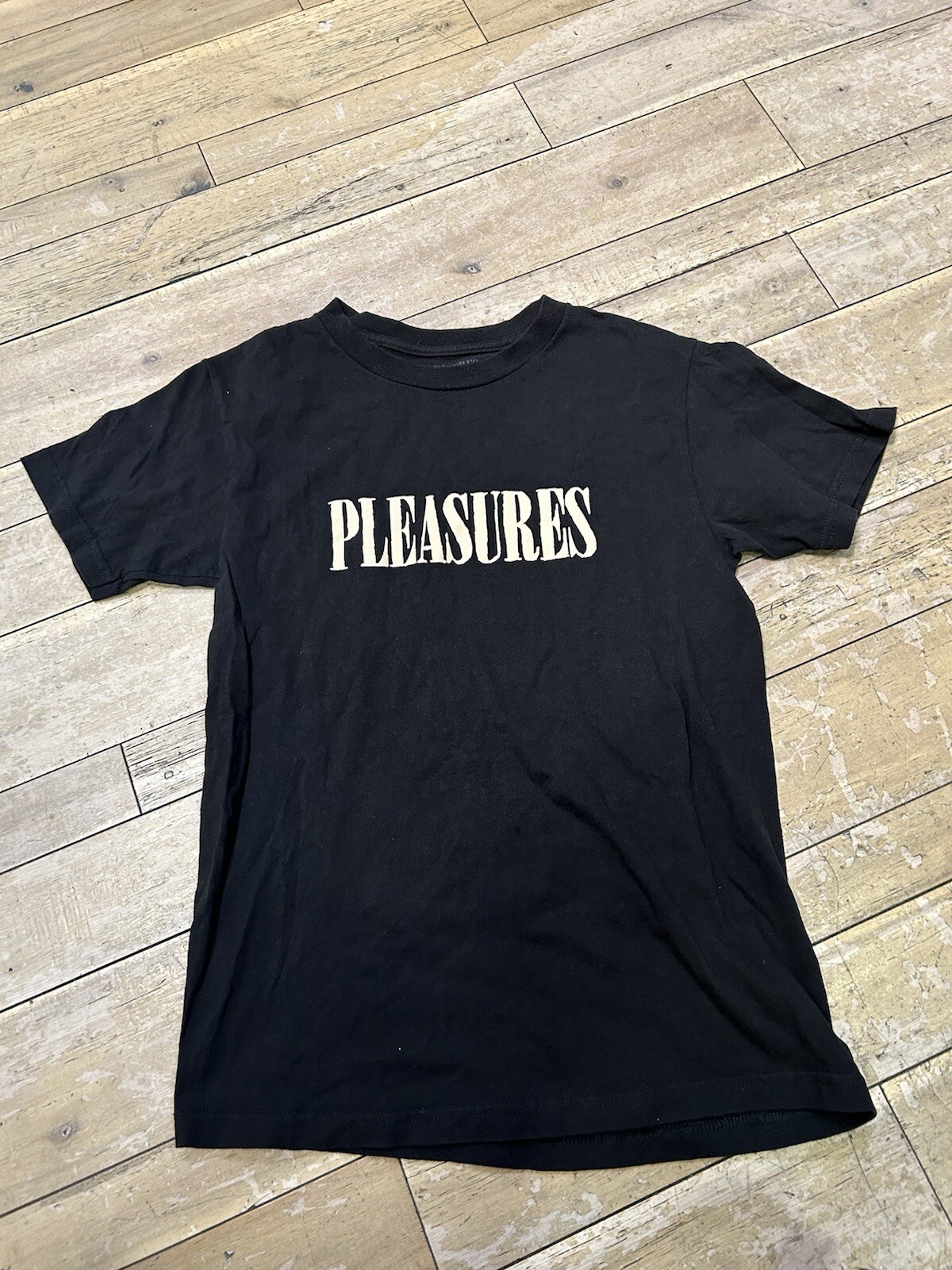 Pleasures Logo Black Shirt in Size S