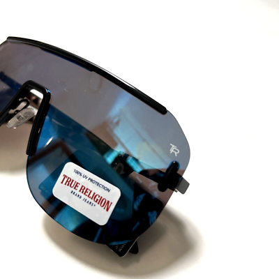 New Original TRUE RELIGION Square Sunglasses Rimless Iridescent