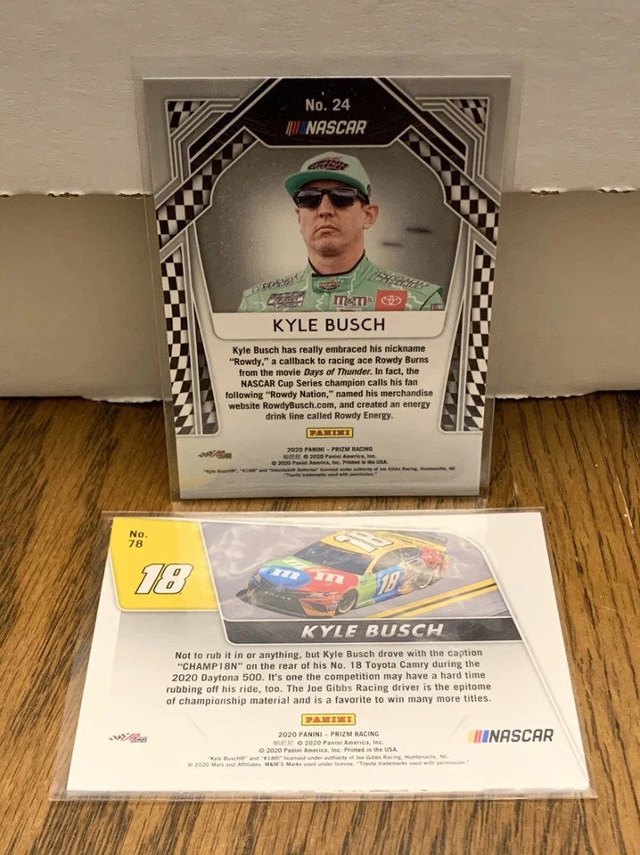 Kyle Busch 2020 Prizm Racing “Rowdy” Variation No. 24 + Velocity Insert No. 78 - Image 2 of 2