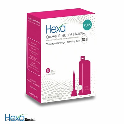 Hexa Temp C&B Temporary Material A3 10:1 50ml Cartridge+10 Mixing Tips
