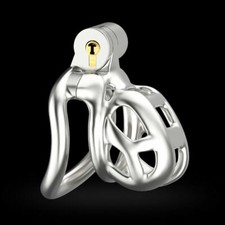 Stainless Steel Cobra Male Chastity Device Mamba cage Men Metal Lock 45mm USA