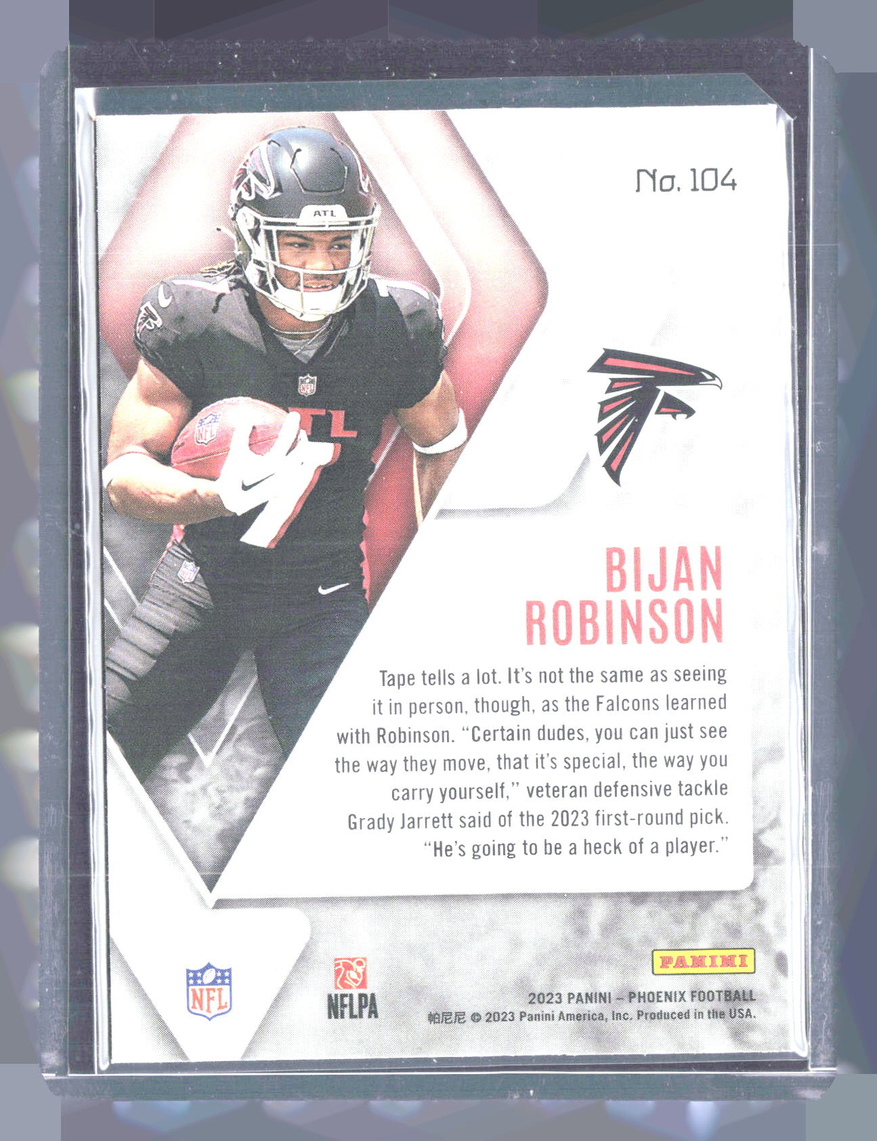 2023 Panini Phoenix Bijan Robinson #104 Rookie
