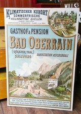 Oryginalny plakat Bad Oberrain około/przed 1900 Salzburg Austria Unken Zell am See