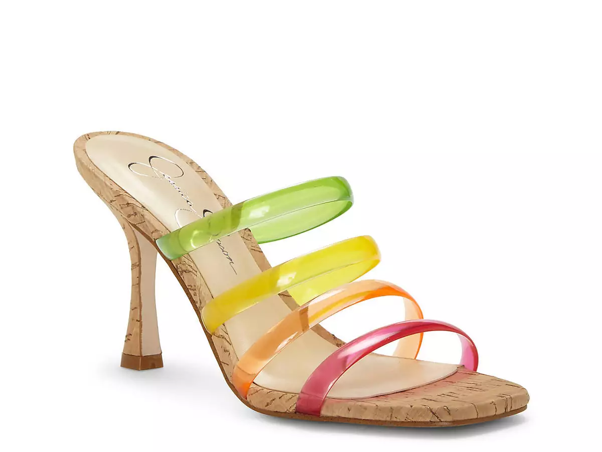 Jessica Simpson Oniela Translucent Multi color open Toe Tubular