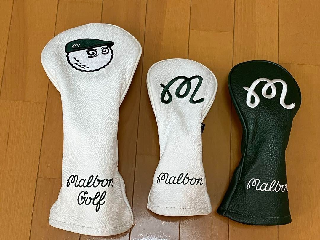 Malbon Golf × BEAMS Headcover 3pcs set Driver Fairway wood