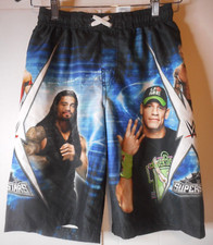2016 WWE Superstars Graphics Swim Trunks Boys L 10-12 Elastic Waistband Liner
