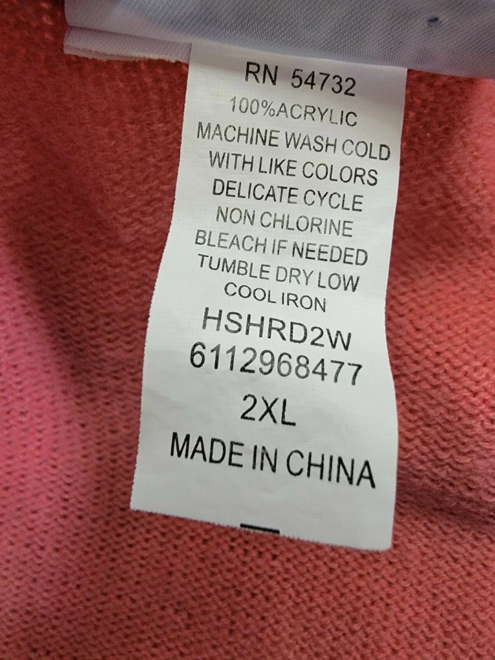 Blair Mujer Cárdigan Suéter Camisa Top Blusa Talla 2XL XXL 2X Grande Rosa Foto 3 de 4