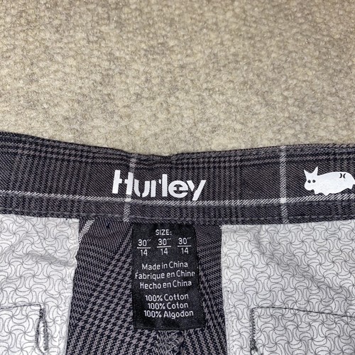 NWT Hurley Cropped Pant / Ankle Pant Plaid Grey / White Women Size 30 X 26 New - Picture 4 of 8