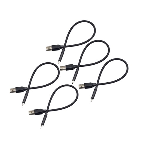 5 Pcs Cable Nylon Braided 0.2M 2.0A USB-C Quick Charger Fast Data - 第 7/11 張圖片
