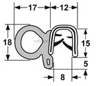 <!--F#f_0-->Pinchweld with Side Seal 66-157 Black Large Ford Door Seal - Sold Per Mtr<!--F/-->