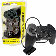Old Skool Double-Shock 2 Wired Controller For PlayStation 2 PS2 - Black