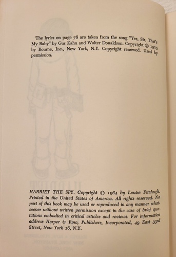 Harriet The Spy - 1964 Juvenile Literature HCDJ BCE Book by Louise Fitzhugh VGC! - Picture 7 of 13