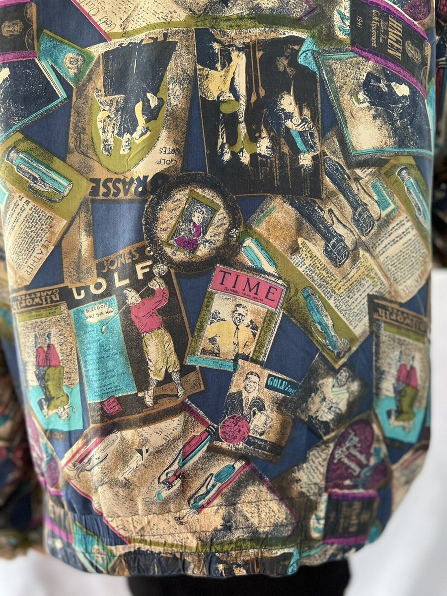 mureli vintage blue/ multicolored silk jacket windbreaker mureli vintage blue/ multicolored silk jacket windbreaker