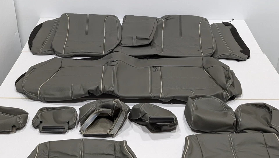 Fundas de asiento de cuero gris SS17 para Chevrolet Impala LT 2017-2020 Foto 4 de 4