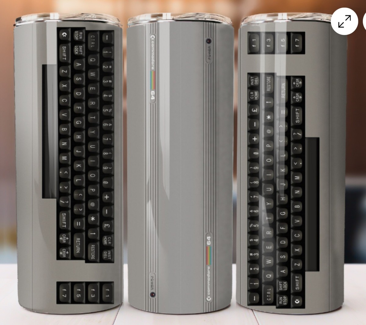 COMMODORE 64 THEME 20oz Skinny Insulated Tumbler Lid Straw | eBay
