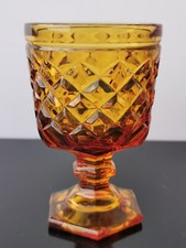 Vintage Amber Indiana Glass Goblet