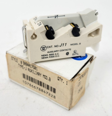 J11 Westinghouse 9084A17G01 Type J Auxiliary Contact Mod. B - Next Day Option