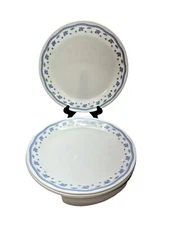 Corelle MORNING BLUE USA Flowers 10 1/4" Dinner Plates Set Of 4