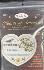 The Victoria Sampler Hearts of America Missouri Medallion Stitch Kit HA#24. New