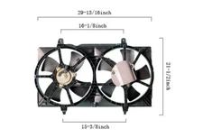 Dual Radiator & Condenser Fan Assembly For 2003-2007 Murano