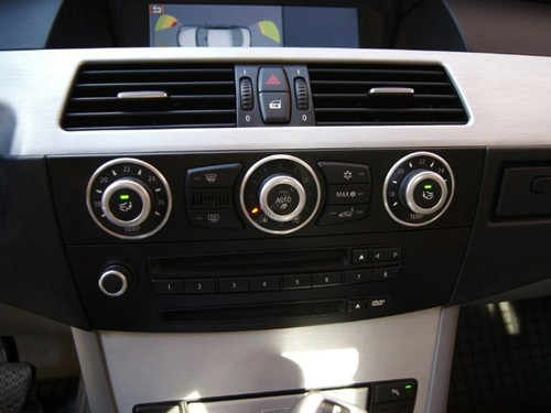 Fits BMW E60 E61 03-10 Polished aluminum dashboard rings for heater controls x3 - Picture 7 of 13
