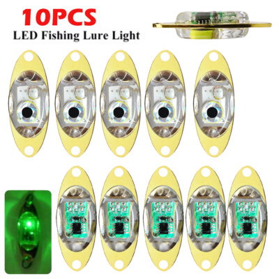 Lot 10X LED Flash Fishing Light Deep Drop Underwater Squid Bait Lure Lights Lamp