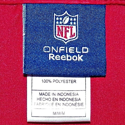Onfield Reebok NFL San Francisco SF 49ers Snap Front Polyester Camp Shirt Medium - Picture 8 of 9