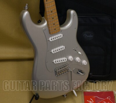 014-0242-343 Fender H.E.R. Stratocaster Electric Guitar Chrome Glow w Maple Neck