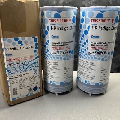 HP INDIGO ELECTROLNK Q4212D CYAN CONCENTRATED  DIGITAL PRESS 10000 & 50000 2PCS