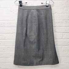 VTG‼ Black & Cream Sz 4 Petite Business Career Lined Pencil Skirt USA Made • VG‼