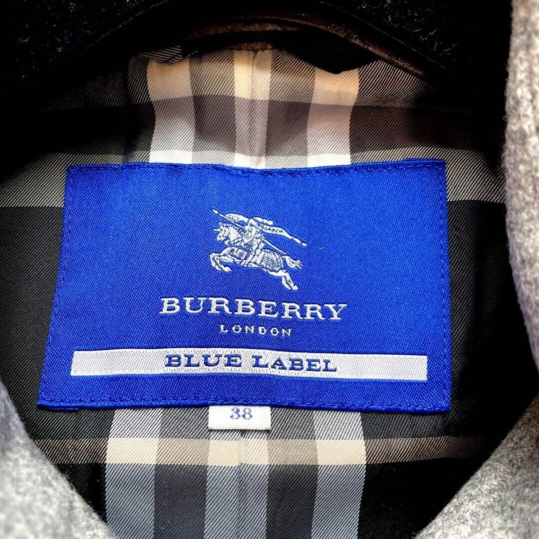 Burberry Blue label sheep wool Gray long coat size:38(M) from Japan