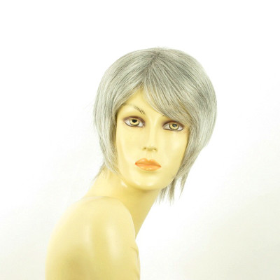 Perruque Courte Femme Gris - Modèle Clementine, Marque Peruk - Synthétique, Lisse - Neuf Avec Étiquettes