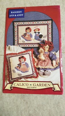 RAGGEDY ANN & ANDY Vintage Quilt Pattern Wall Hanging by Calico Garden UNCUT