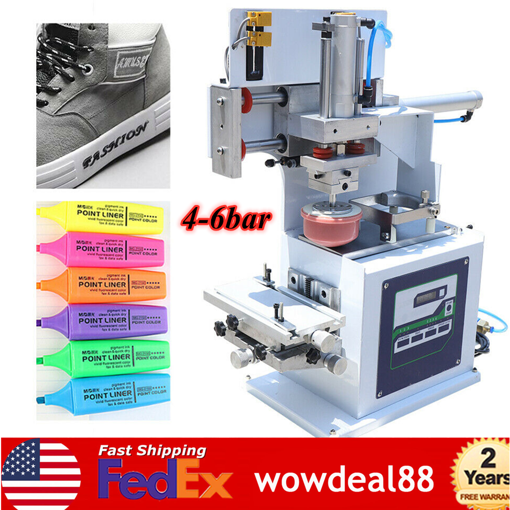 110V Pneumatic Pad Printing Stamping Embossing for Ceramics Cardboard Leather