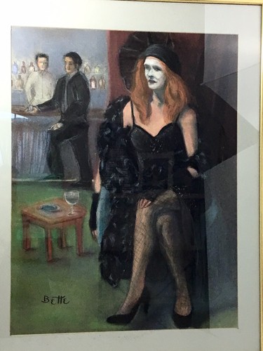 ORIGINAL PASTELLZEICHNUNG GERAHMT VON BETTE 31” X 25” GLASRAHMEN - Bild 7 von 7
