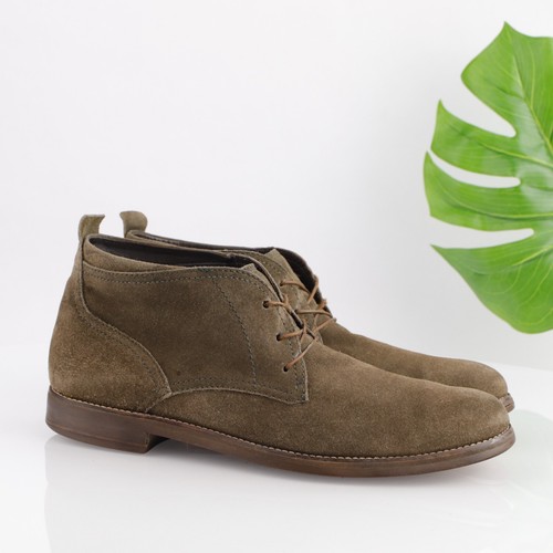Cole Haan Mens Charles Boot Size 13 M Olive Suede Lace Up Chukka - 第 15/16 張圖片