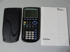 Texas Instruments TI-83 Plus Graphing Calculator with Cover and Manual - Tested