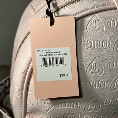 BNWT JUICY COUTURE Upgrade U Medium Backpack in Powder Blush Pink New Juicy Couture Powder Blush Pink Upgrade U Medium Backpack main image 2