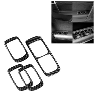 4Pcs Carbon-Faser-Fenstersteuerungs-Abdeckungs-Ordnung für Porsche Cayenne 03-10