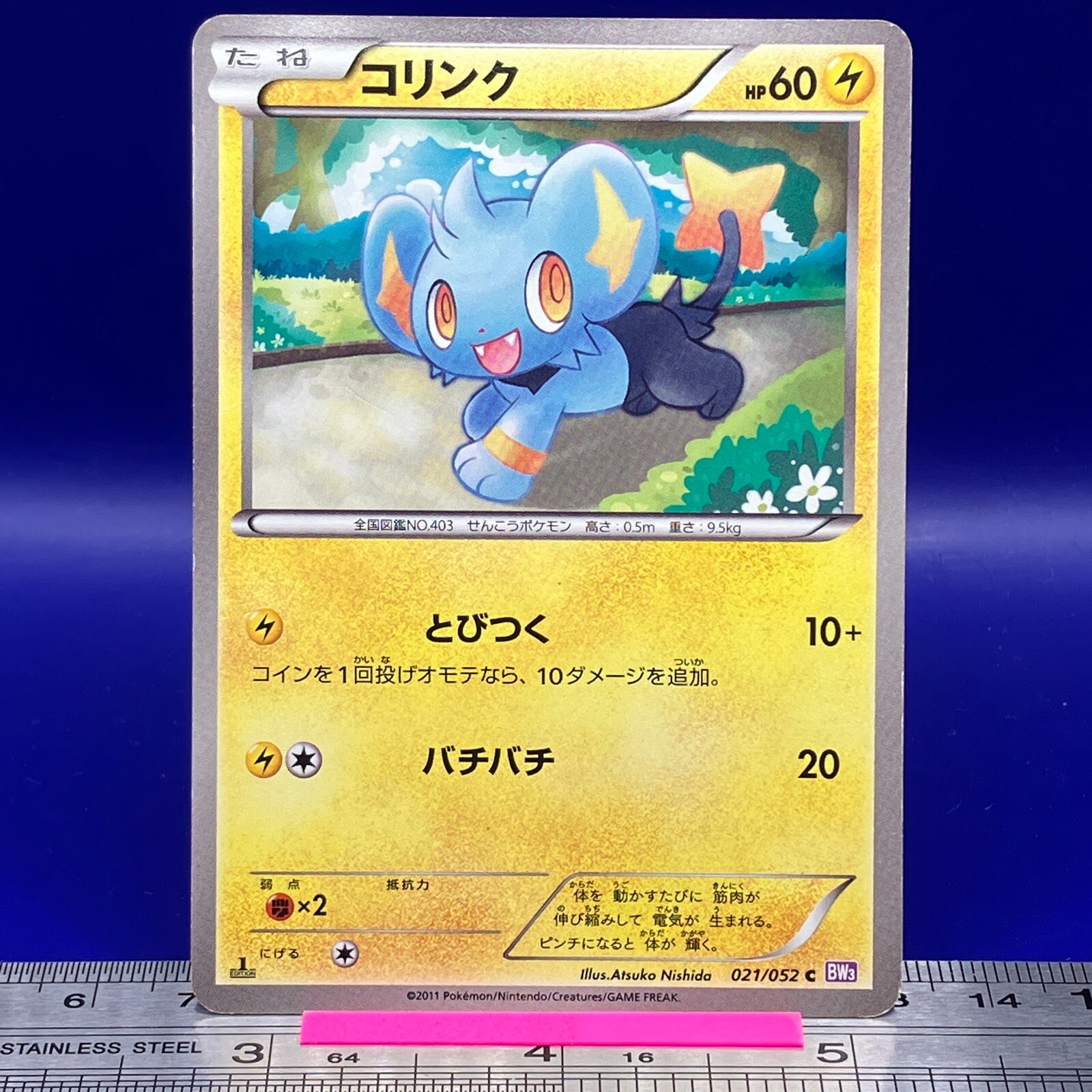 Shinx Pokemon Card 1st Ed 2011 021/052 BW3 Nintendo TCG Japanese #190a