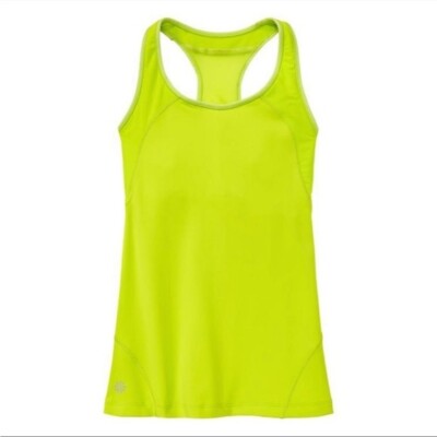 Athleta Full Throttle Lime Racerback Activewear Tank Top, Neon, Size XXS