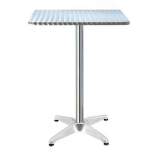 Gardeon Outdoor Bar Table Adjustable Aluminium  Square 70/110cm