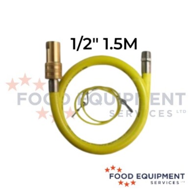 1/2'' GEWERBE GASTRONOMIE GASSCHLAUCH FLEX 1,5 M LANG LPG & NAT - SONDERANGEBOT