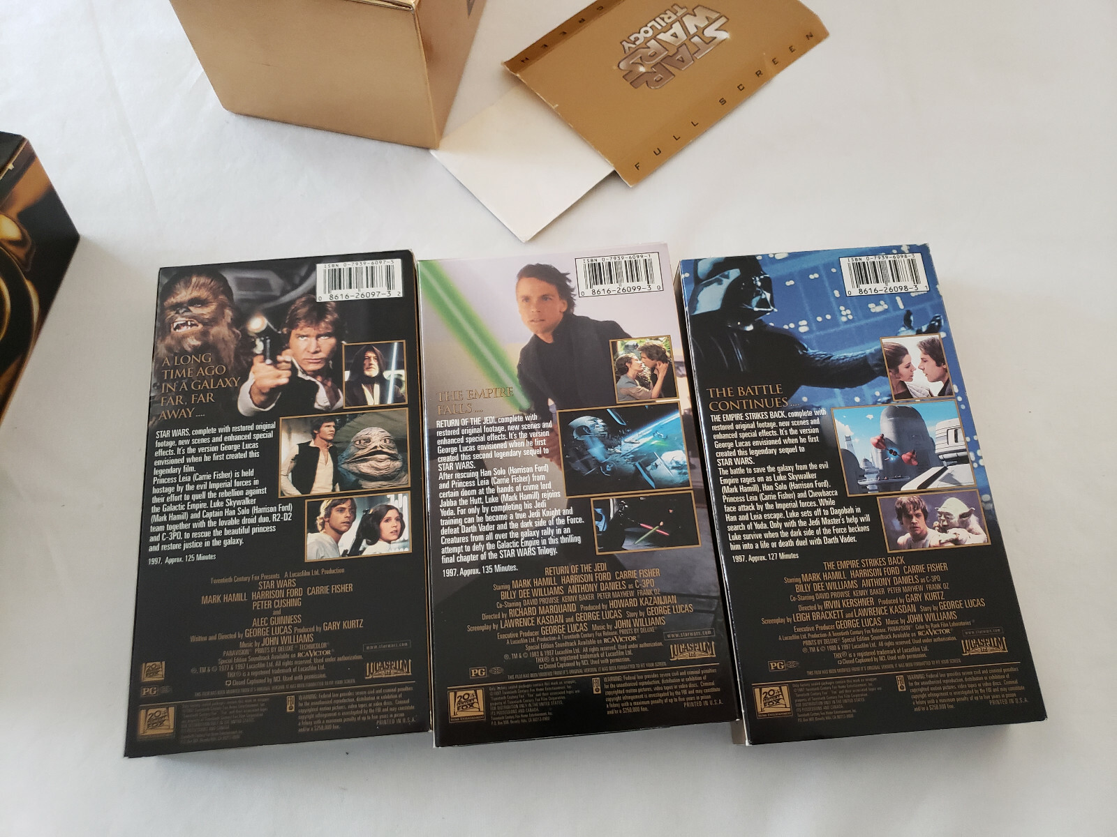 Star Wars Trilogy (VHS VCR Tapes, 1997 Special Edition THX Digitally