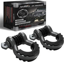 2 Pack 3/4" D Ring Shackles 7/8'' Safety Pin Heavy Duty Tow Set for Off-road SUV