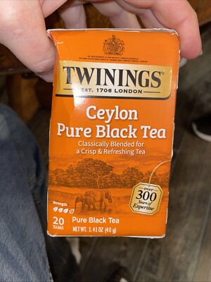 Twinings 100% Ceylon Pure Black Tea, 20 Bag(s)