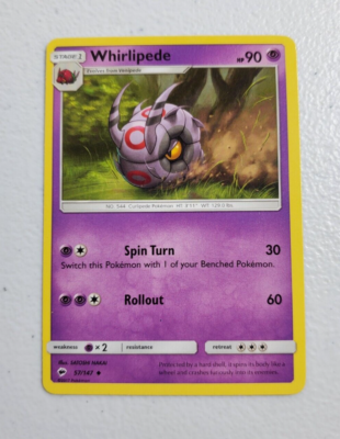 Pokémon Whirlipede 57/147 2017 Card | eBay